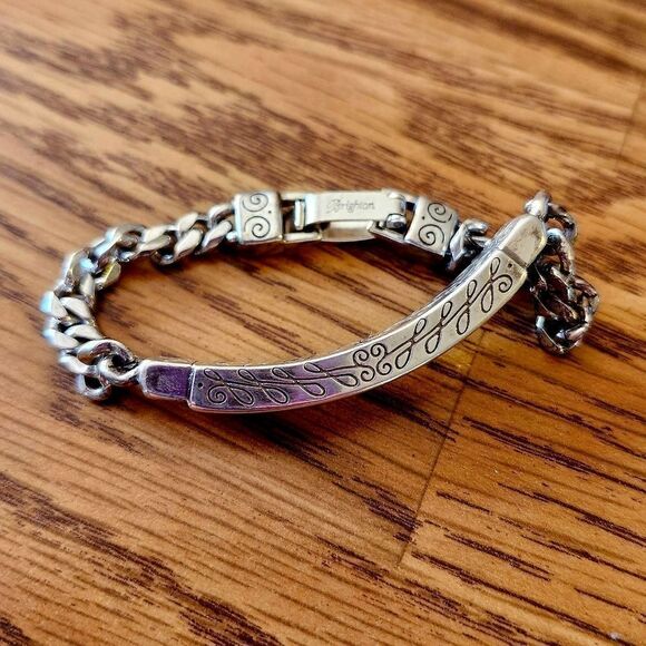 BRIGHTON "Dare to Dream" ID Style Silver Bracelet JEWELRY TO LIVE IN - Picture 4 of 8